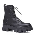 Boots chaussures rangers bi - matires noires crantes t41 mixte