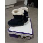 Bottes daim marine et fourr�es andr� (la halle) - pointure 20