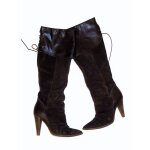 Bottes À talons en cuir et daim marron chocolat - pointure 39 - san marina Bottes À talons en cuir et daim marron chocolat - pointure 39 - san marina