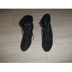 Bottines eram en cuir peau noires compensées taille 38 tbe Bottines eram en cuir peau noires compensées taille 38 tbe