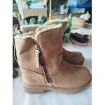 Bottines fourr�es camel en 37 neuves