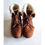 Bottines gmo pointure 37 marron et cru  lacets
