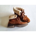 Bottines g�mo pointure 37 marron et �cru � lacets tbe