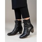 Bottines hautes en cuir noire taille 36 glachu karston