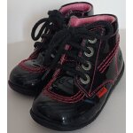 Bottines kickers noir et rose b�b� fille - 23