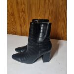 Bottines  talon similicuir faon croco noir h&m taille 38