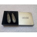 Boucles d'oreilles cristaluna larme noir en cristal acrylique swarovski 301 287 00