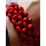 Bracelet manchette cubain en graines d'acacia