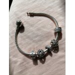 Bracelet pandora avec 5 charms en argent massif 925 milli�mes