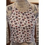 Brassi�re dos - nu blanche et fleurie � nouer � la nuque