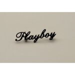 Broche inscription playboy argent�e