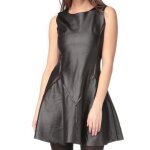 By monshowroom - robe patineuse courte en cuir synthétique sans manche taille l By monshowroom - robe patineuse courte en cuir synthétique sans manche taille l