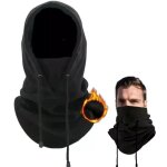 Cagoule polaire hiver thermique masque coupe vent velo ski bonnet echarpe