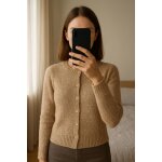 Cardigan beige paillet femme 40 caroll avec son charpe