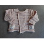 Cardigan rose ple fantaisie sergent major - 6 mois