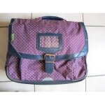 Cartable tann's - ecole primaire - 35 cm - bordeaux � pois