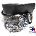 Ceinture biker / ceinturon noir À boucle amovible avec couteau intégré - aigle pygargue west coast choppers ... Ceinture biker / ceinturon noir À boucle amovible avec couteau intégré - aigle pygargue west coast choppers ...