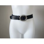 Ceinture noire et boucle strass promod long 90 cm