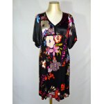 Chacok robe corolle en soie noire À fleurs multicolores t 0 (36 - 38 ) neuf Chacok robe corolle en soie noire À fleurs multicolores t 0 (36 - 38 ) neuf