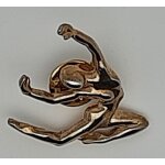 Charles jourdan broche personnage vintage plaqu� or, corps de femme danseuse, bijoux jourdan ann�es 1980 ...