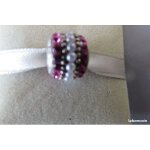 Charm 182 perle nacre cristaux roses / amore & baci