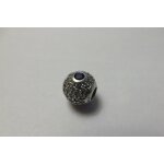 Charm 231 boule cristaux et pierres bleues argent amore & baci