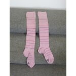 Chaussettes rose hautes en viscose / angora - 37 � 41 - dim