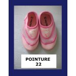 Chaussons - chaussures de bain enfant - bb ( piscine - mer ) - inextenso - rose (motif flamand) - pointure ...