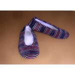 Chaussons isotoner 38 multicolore velours rayures ballerines plates pantoufles feminines agreable tendances ...