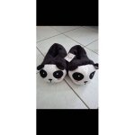Chaussons peluche panda