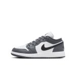 Chaussure air jordan 1 low pour enfant plus �g� blanc / iron grey / noir 553560 - 152 - 39