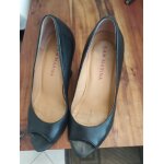Chaussures san marina cuir noir, compenses t39