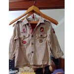 Chemise beige motifs colors 2 ans vintage annes 90 zara children.