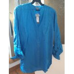Chemise bleue col droit manches longues t38 primark neuve