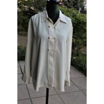 Chemise c&a au tissu jaune p�le / cr�me avec boutons doubl�s et broderies au niveau fermeture . taille ...