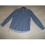 Chemise calvin klein bleu moyen et pointills blancs taille 42 tbe