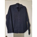 Chemise calvin klein jeans homme taille 40 / l noir manches longues stretch