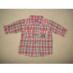 Neuve chemise  carreaux beige / rouge sergent major - 1 mois
