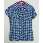 Chemise � carreaux. bleu. beige. noir. promod. coton. taille 38