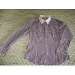 Chemise À carreaux et col blanc esprit taille 44 Chemise À carreaux et col blanc esprit taille 44