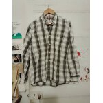 Chemise a carreaux gris / blancs m tbs vintage annes 90.