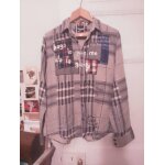 Chemise a carreaux gris motifs colors 36 s desigual.