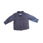 Chemise � carreaux marron et gris. zara. taille 9 - 12 mois. 80 cm