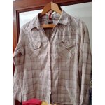 Chemise À carreaux rose bleu 42 xl blanche porte. Chemise À carreaux rose bleu 42 xl blanche porte.
