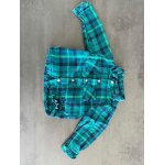Chemise  carreaux verte dpam - 12 mois / 74 cm