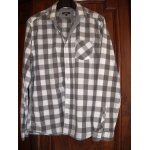 Chemise celio grise À carreaux taille l manches longues superbe Chemise celio grise À carreaux taille l manches longues superbe