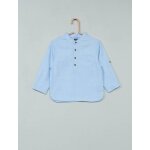 Chemise chambray  col mao (kiabi)