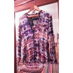 Chemise colore dos broderie bleue 42 xl desigual.