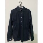 Chemise coupe cintre manches longues noire et blanche kiabi