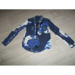 Chemise desigual jean et tissu tons bleus blancs taille xs tbe